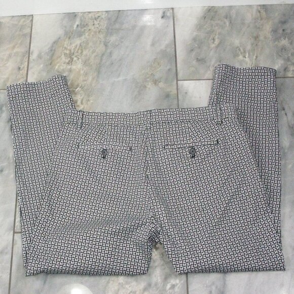 Gap Black/White Patterned Cotton Pants Size 10R - Picture 3 of 6